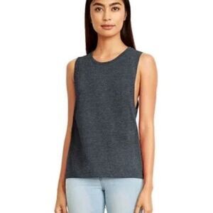 NEXT LEVEL  heather gray festival muscle tee muscle tank  Medium NWOT
